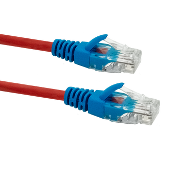 Cat5e Crossover Cable 30m; RED WITH BLUE BOOTS Cat5e Crossover Cable 30m; RED WITH BLUE BOOTS