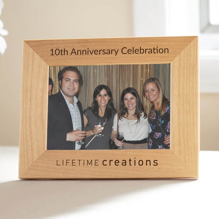 Custom engraved picture frame with logo