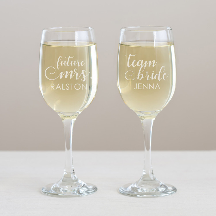 Personalized Bachelorette Wine Glass