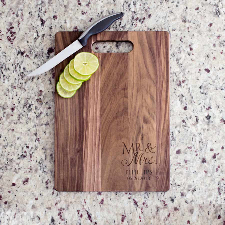 Engraved Personalized Mr. & Mrs. Cutting Board