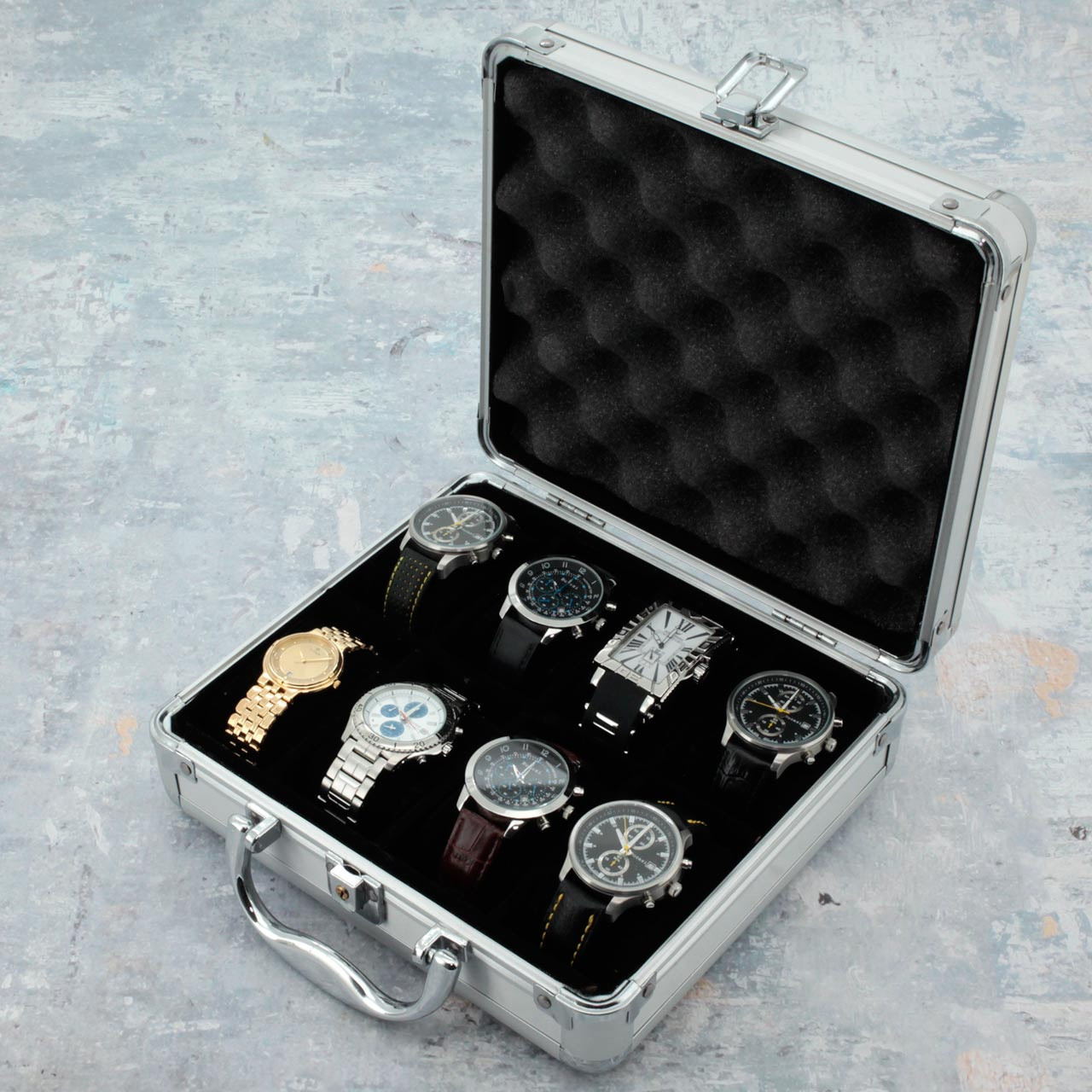 Aluminum Watch Box for 8 Watches | TechSwiss