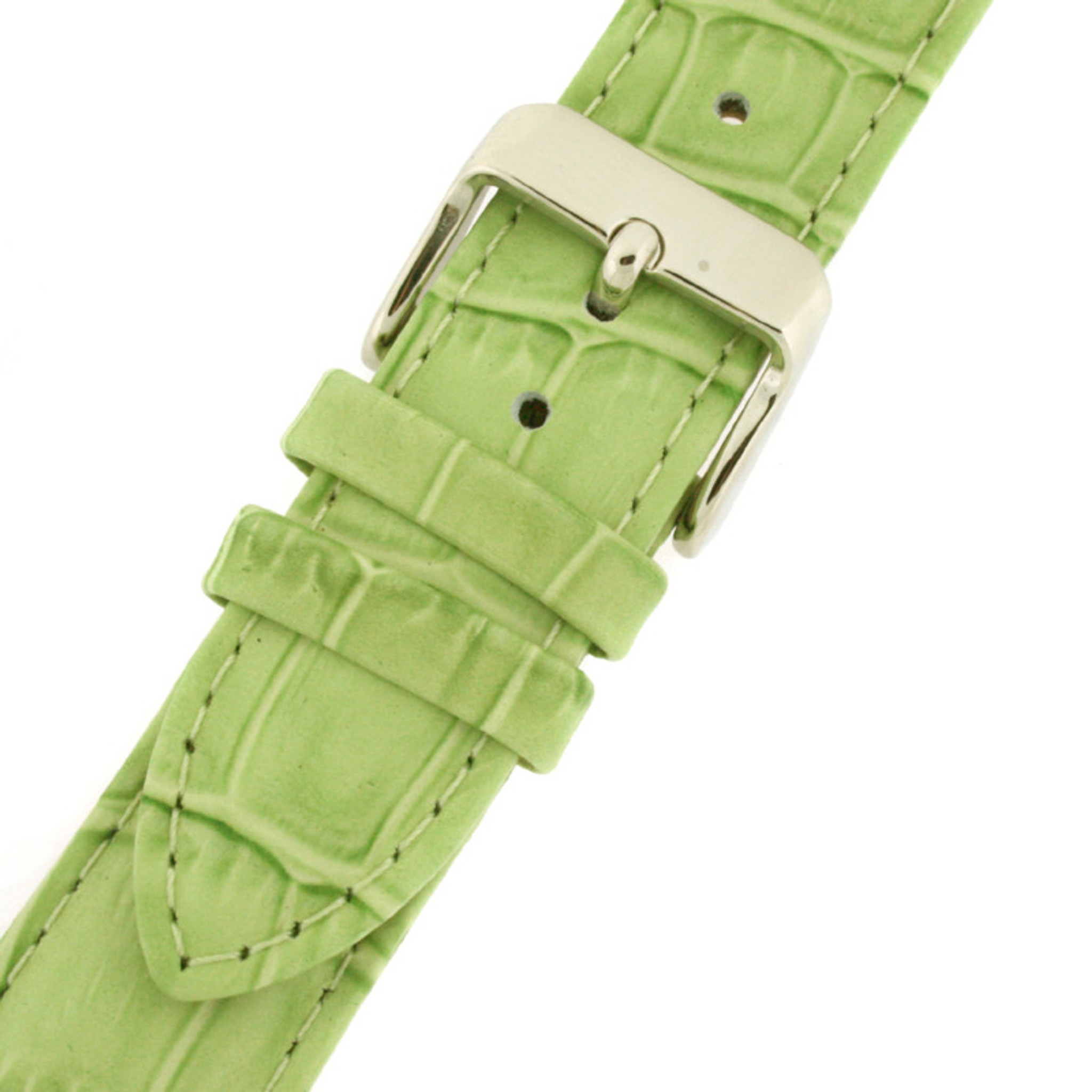 Lime Green Alligator Grain Leather Watch Band Leather Replacement Strap