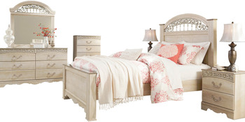 Katia Cream Poster Bedroom Set Katia Cream Poster Bedroom Set