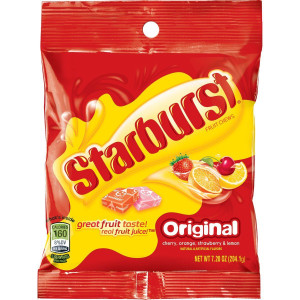 Starburst Fruit Chews Original, 7.2 oz. Peg Bag (1 Count) Starburst Fruit Chews Original, 7.2 oz. Peg Bag (1 Count)