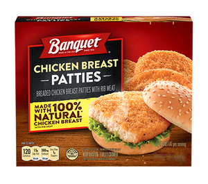Banquet, Chicken Patties Box, 14.4 oz. Microwavable (1 Count) Banquet, Chicken Patties Box, 14.4 oz. Microwavable (1 Count)