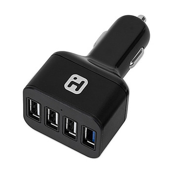iHome DC Pro Car Charger, 4 USB Port, Black Color (1 Count) iHome DC Pro Car Charger, 4 USB Port, Black Color (1 Count)