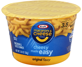 Kraft Macaroni and Cheese, Original Flavor, 2.05 oz. Microwavable Bowl (1 Count) Kraft Macaroni and Cheese, Original Flavor, 2.05 oz. Microwavable Bowl (1 Count)