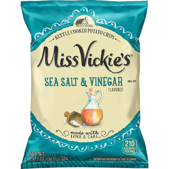 Miss Vickie's, Sea Salt & Vinegar Kettle Cooked Potato Chips, 1.375 oz. Bag (1 Count) Miss Vickie's, Sea Salt & Vinegar Kettle Cooked Potato Chips, 1.375 oz. Bag (1 Count)