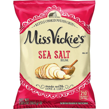 Miss Vickie's, Simply Sea Salt Kettle Cooked Potato Chips, 1.375 oz. Bag (1 Count) Miss Vickie's, Simply Sea Salt Kettle Cooked Potato Chips, 1.375 oz. Bag (1 Count)