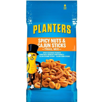 Planters, Trail Mix, Spicy Nuts & Cajun Mix 2.0 oz. Peg Bag (1 Count) Planters, Trail Mix, Spicy Nuts & Cajun Mix 2.0 oz. Peg Bag (1 Count)