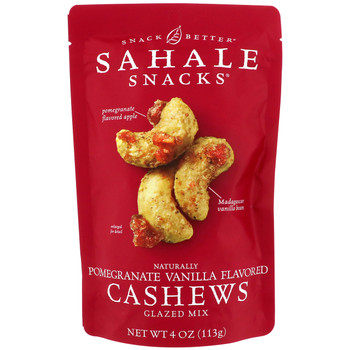 Sahale Glazed Nuts, Cashews with Pomegranate, 4 oz. Bag (1 Count) Sahale Glazed Nuts, Cashews with Pomegranate, 4 oz. Bag (1 Count)