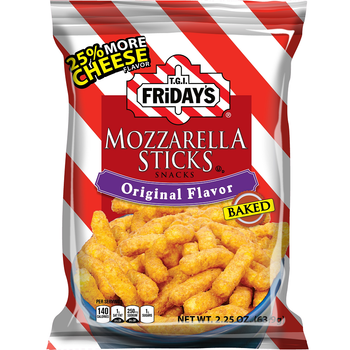 TGI Fridays, Mozzarella Sticks, Original Flavor, 2.25 oz. BIG Bag (1 Count) TGI Fridays, Mozzarella Sticks, Original Flavor, 2.25 oz. BIG Bag (1 Count)