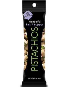 Wonderful Pistachios, Salt & Pepper, 1.25 oz. Peg Bag (1 Count) Wonderful Pistachios, Salt & Pepper, 1.25 oz. Peg Bag (1 Count)