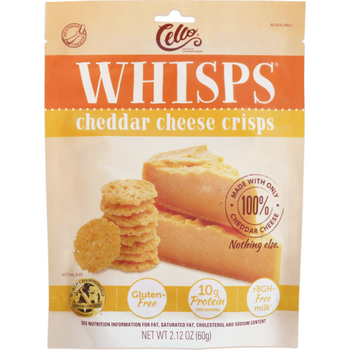 Cello Whisps, Cheddar Cheese Crisps, 2.12 oz. Bag (1 Count) Cello Whisps, Cheddar Cheese Crisps, 2.12 oz. Bag (1 Count)