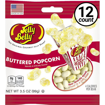 Jelly Belly, Buttered Popcorn, 3.5 oz. Bag (12 Count) Jelly Belly, Buttered Popcorn, 3.5 oz. Bag (12 Count)