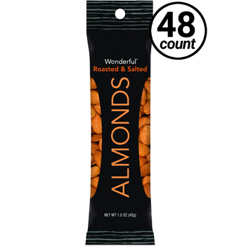 Wonderful Almonds, Roasted & Salted, 1.5 oz. Peg Bag (48 Count) Wonderful Almonds, Roasted & Salted, 1.5 oz. Peg Bag (48 Count)