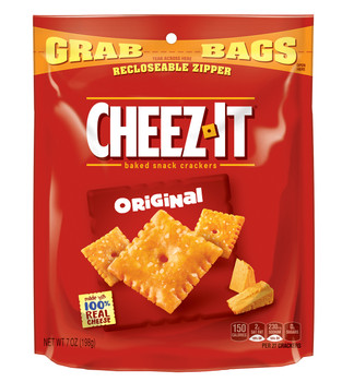 Cheez-It, Cheese Crackers, Original, 7.0. Bag (1 Count) Cheez-It, Cheese Crackers, Original, 7.0. Bag (1 Count)