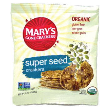 Mary's Gone Crackers Organic Gluten Free Crackers, Super Seed, 1.25 oz. (1 count) Mary's Gone Crackers Organic Gluten Free Crackers, Super Seed, 1.25 oz. (1 count)