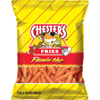 Chester's Fries Flamin' Hot, 1.75 oz. bag (1 count) Chester's Fries Flamin' Hot, 1.75 oz. bag (1 count)
