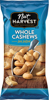 Nut Harvest Whole Cashews, Sea Salted, 2.5 Oz Bag (1 Count) Nut Harvest Whole Cashews, Sea Salted, 2.5 Oz Bag (1 Count)