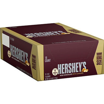 Hershey's Milk Chocolate with Almonds, KING SIZE 2.6 oz. Bar (18 count) Hershey's Milk Chocolate with Almonds, KING SIZE 2.6 oz. Bar (18 count)