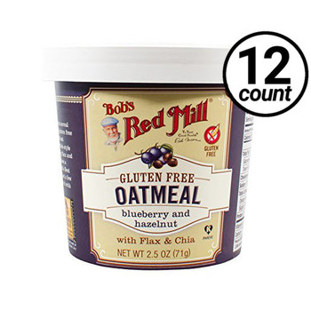 Bob's Red Mill, Blueberry Hazelnut Oatmeal, 2.50 oz. Cup (12 Count) Bob's Red Mill, Blueberry Hazelnut Oatmeal, 2.50 oz. Cup (12 Count)