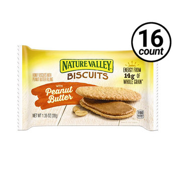 Nature Valley Biscuits With Peanut Butter, 1.35 oz. (16 count) Nature Valley Biscuits With Peanut Butter, 1.35 oz. (16 count)
