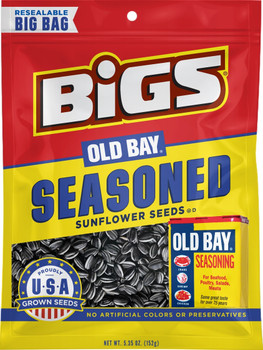 BIGS, Old Bay Seasoned Sunflower Seeds, 5.35 oz. Bag (1 Count) BIGS, Old Bay Seasoned Sunflower Seeds, 5.35 oz. Bag (1 Count)