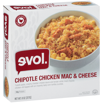 EVOL, Macaroni & Cheese, Chipolte Chicken, 8 oz. (1 Count) EVOL, Macaroni & Cheese, Chipolte Chicken, 8 oz. (1 Count)