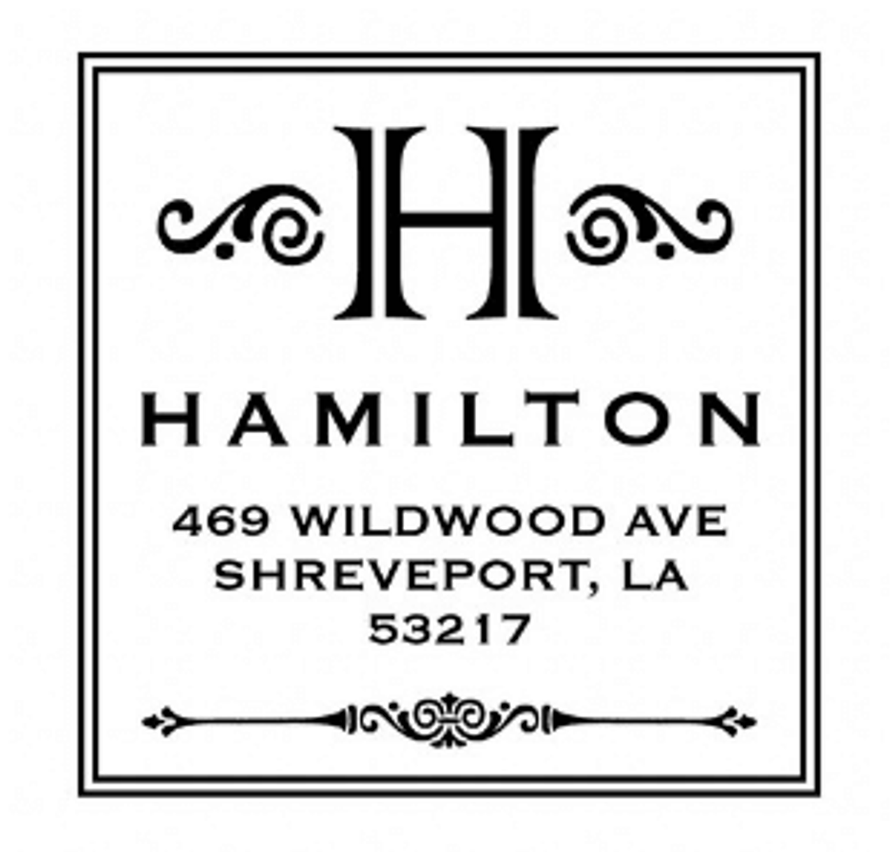 Hamilton Personalized SelfInking Address Stamp StationeryXpress