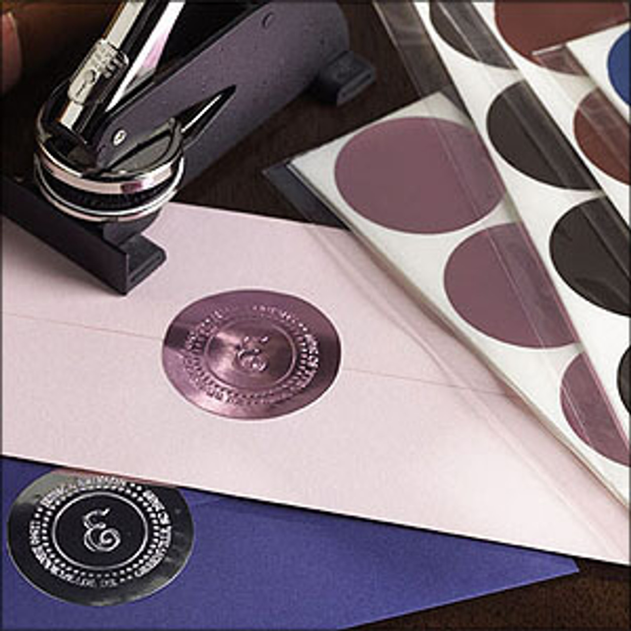 Foil Seals for Embossers Round Foil Embosser Labels TD1601 Stationery Xpress