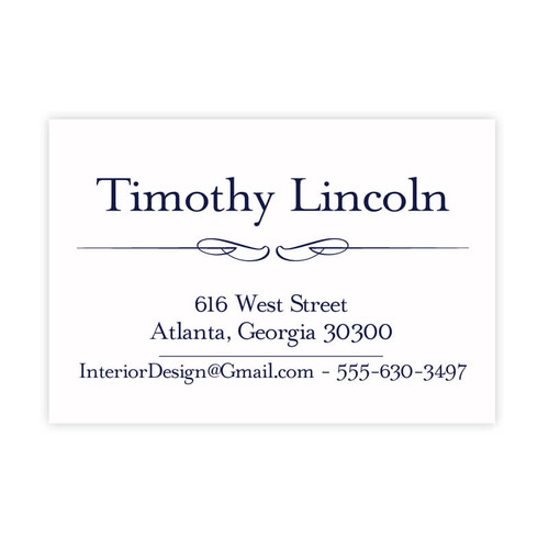 Virtue Design Personalized Calling Cards Raised Ink EG7302