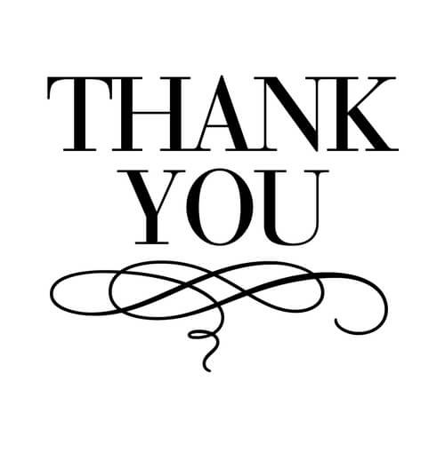 bridal luxurious thank you stamp clip td3000 stationeryxpress