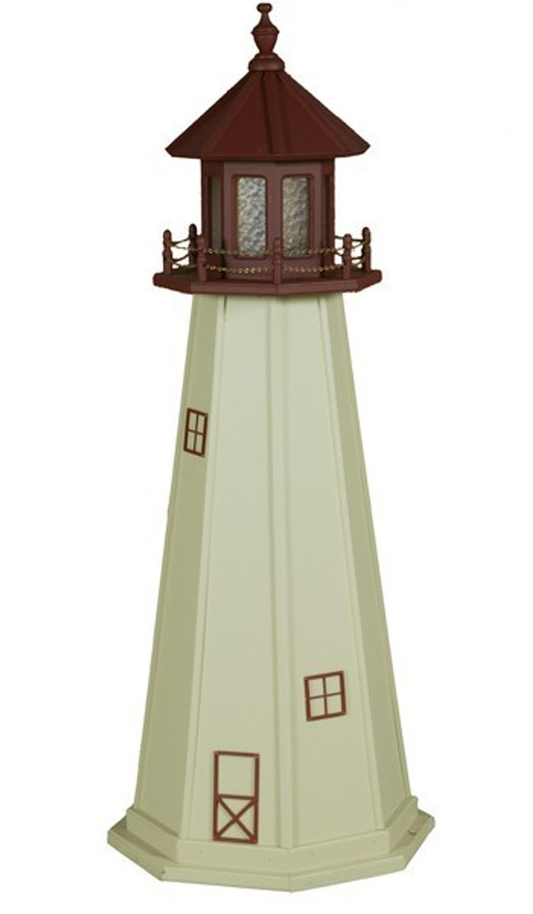 Amish Made - Poly Outdoor Lighthouse - Cape May Model