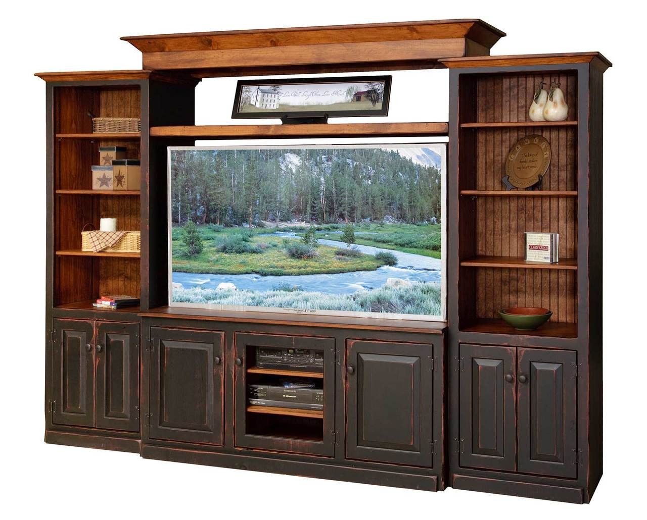 Amish Handcrafted 5 Foot Flat Screen  Entertainment  