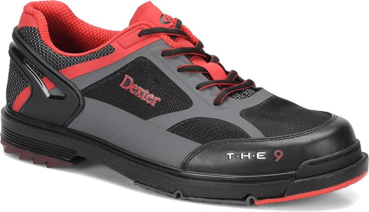 Dexter THE 9 HT Mens Bowling Shoes Black Red Grey