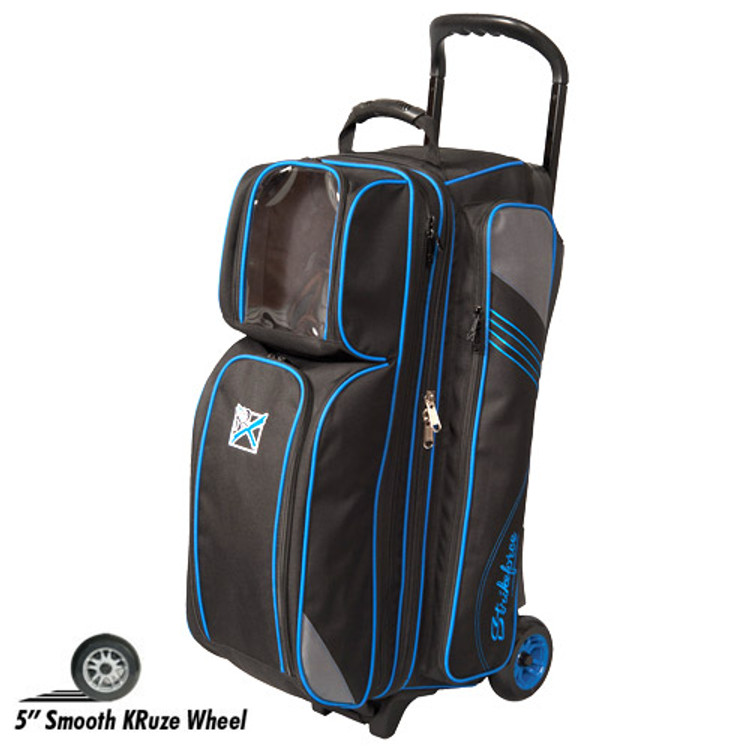 KR Lane Rover 3 Ball Roller Bowling Bag Black Grey Royal