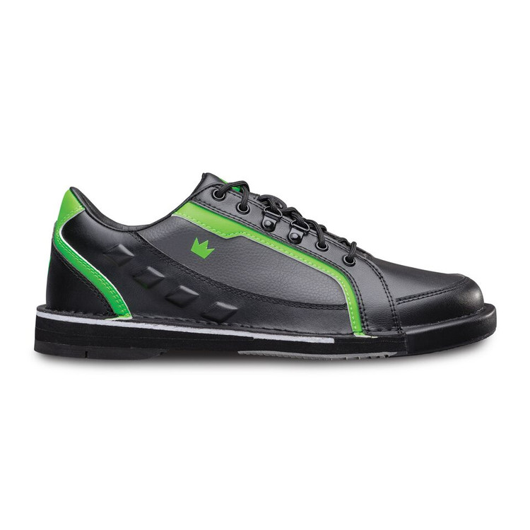 Brunswick Punisher Mens Bowling Shoes Black Neon Green Right Hand Wide