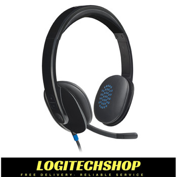 Logitech H540 USB Computer Headset HD Sound and On-Ear Controls-Black Logitech H540 USB Computer Headset HD Sound and On-Ear Controls-Black
