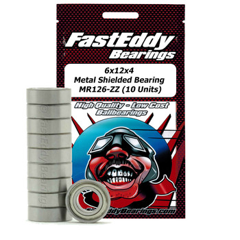 6x12x4 Metal Shielded Bearing MR126-ZZ (10 Units) 6x12x4 Metal Shielded Bearing MR126-ZZ (10 Units)