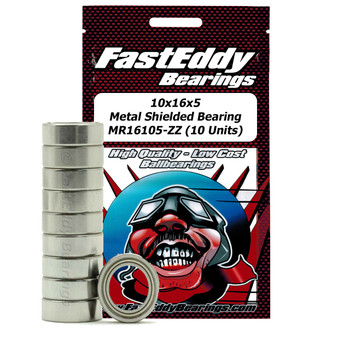 10x16x5 Metal Shielded Bearing MR16105-ZZ (10 Units) 10x16x5 Metal Shielded Bearing MR16105-ZZ (10 Units)
