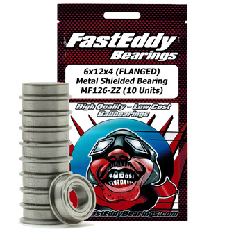 6x12x4 (FLANGED) Metal Shielded Bearing MF126-ZZ (10 Units) 6x12x4 (FLANGED) Metal Shielded Bearing MF126-ZZ (10 Units)