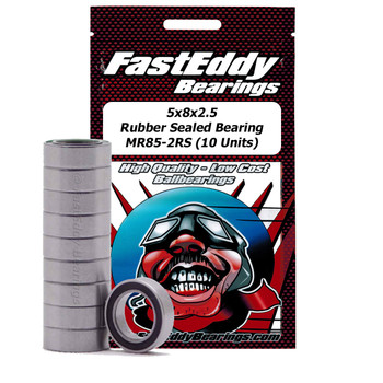 5x8x2.5 Rubber Sealed Bearing MR85-2RS (10 Units) 5x8x2.5 Rubber Sealed Bearing MR85-2RS (10 Units)