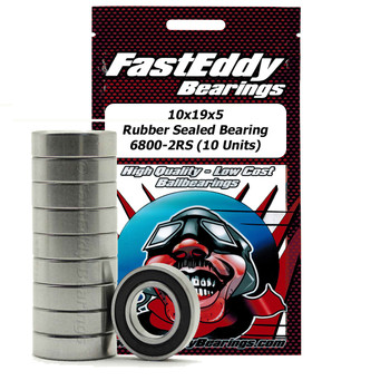 10x19x5 Rubber Sealed Bearing 6800-2RS (10 Units) 10x19x5 Rubber Sealed Bearing 6800-2RS (10 Units)
