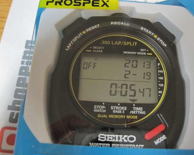 Seiko SVAS009 Swimming Stopwatch Black for sale online 