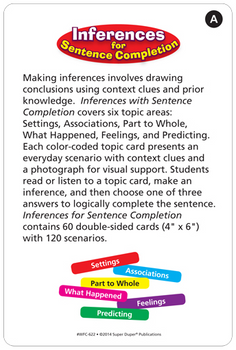 Inferences For Sentence Completion Inferences For Sentence Completion