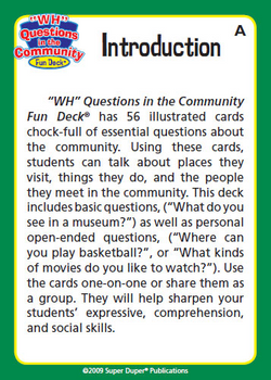 'Wh' Questions in the Community 'Wh' Questions in the Community