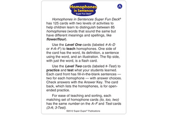 Homophones in Sentences Homophones in Sentences