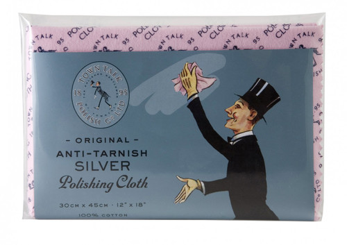 TOWN TALK ANTI-TARNISH SILVER POLISHING CLOTHS - 12" x 18"