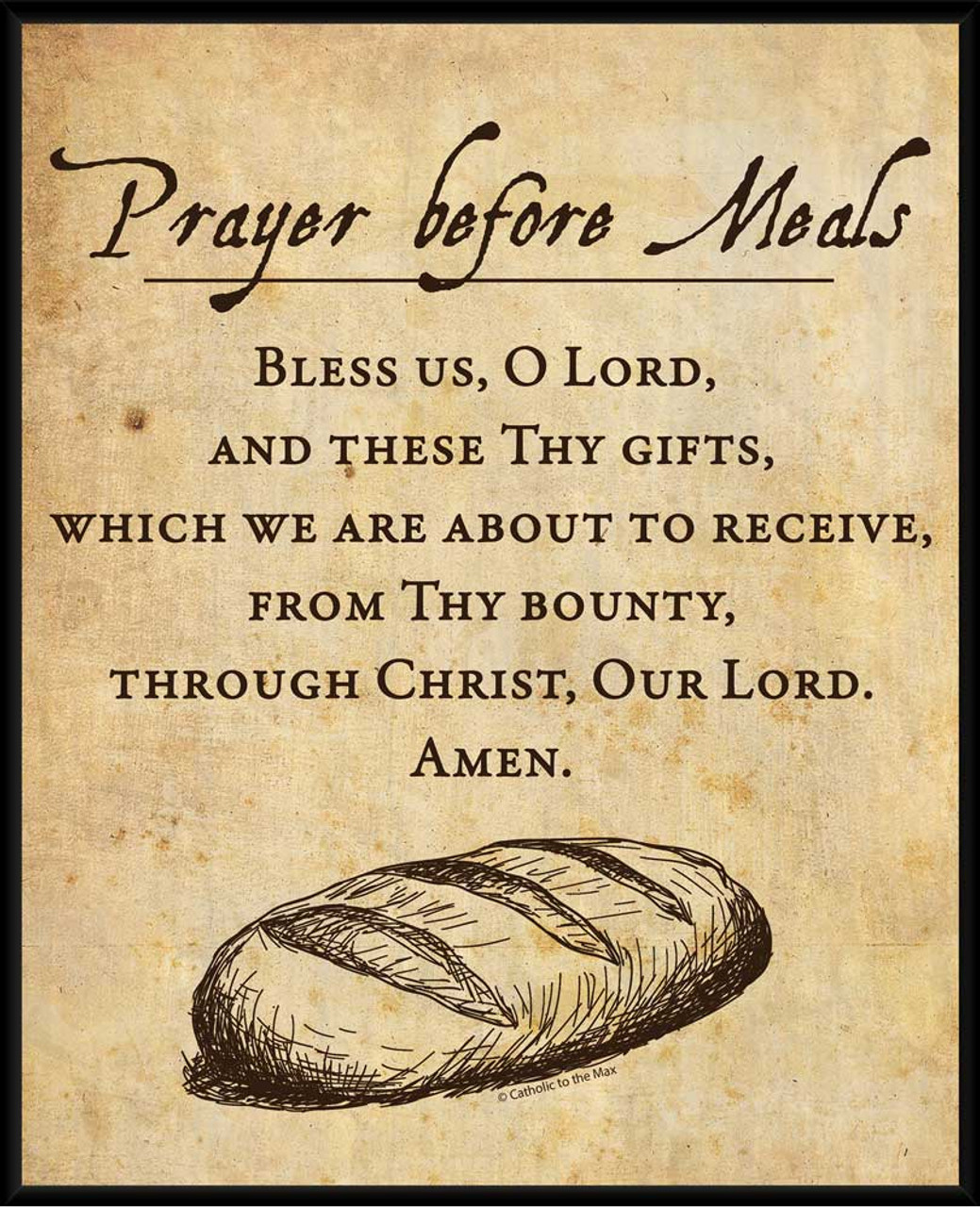 Prayer Before Meals Wall Plaque - Catholic To The Max - Online Catholic ...